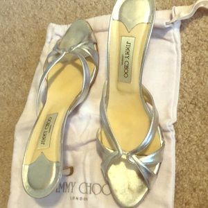Jimmy Choo 42 (Size 10) high heels (silver)